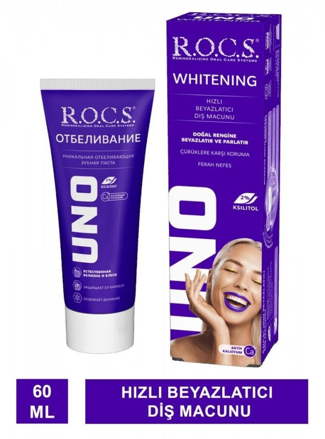 ROCS Uno Beyazlatıcı Diş Macunu 60 ml - 1