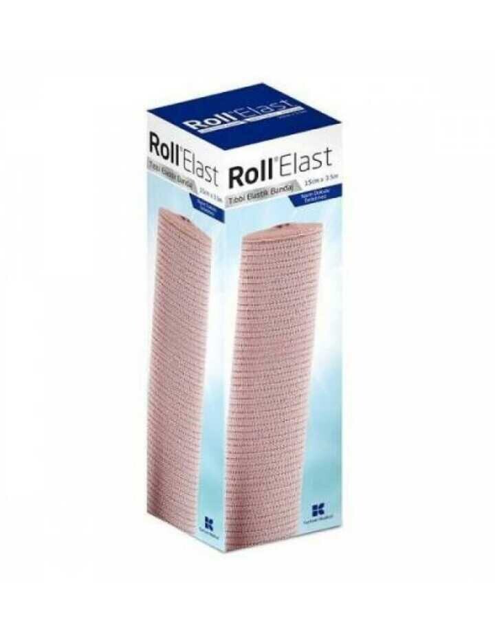 Roll Elast Tıbbi Elastik Bandaj 15 CM x 3.5 M Ten Rengi - 1