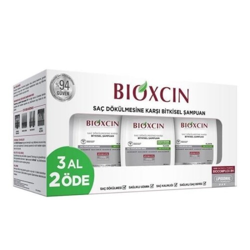 Bioxcin Saç Dökülmasine Karşı Bitkisel Şampuan 3 Al 2 Öde Yağlı Saçlar İçin 3X300ml - 1