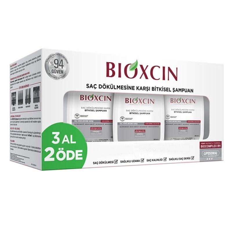 Bioxcin Saç Dökülme Karşıtı Şampuan 3 Al 2 Öde Kuru ve Normal Saçlar İçin 3 x 300 ml - 1