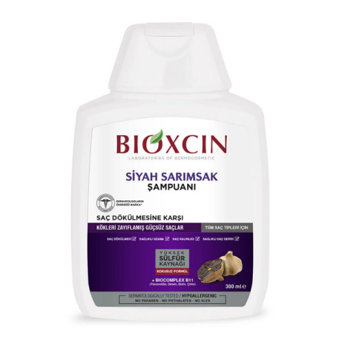 Bioxcin Saç Dökülmesine Karşı Siyah Sarımsak Şampuanı 3 al 2 öde Tüm Saçlar İçin 3X300 ml - 2