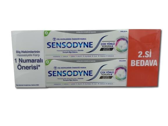 Sensodyne Çok Yönlü Koruma Gelişmiş Beyazlık 50 ml 2'li - 1