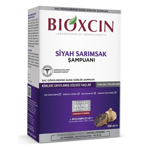 Bioxcin Siyah Sarımsak Şampuanı Saç Dökülmesine Karşı Günlük Tüm Saçlar İçin 300ml - 1