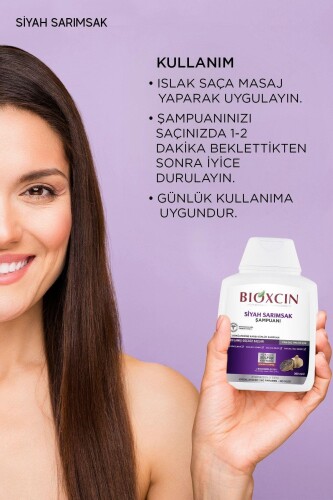 Bioxcin Siyah Sarımsak Şampuanı Saç Dökülmesine Karşı Günlük Tüm Saçlar İçin 300ml - 6