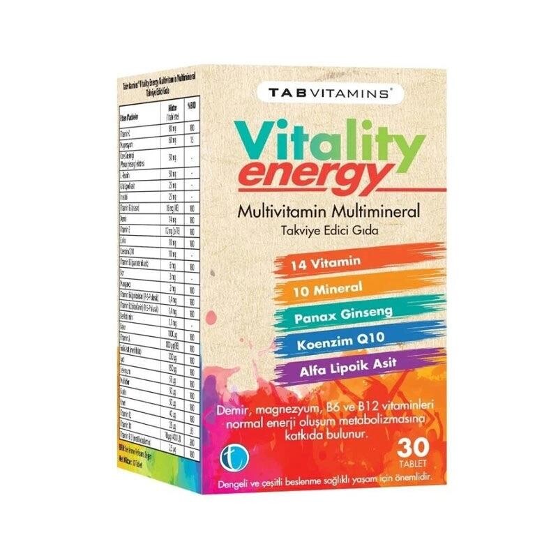 Tab Vitamins Vitality Energy Multivitamin 30 Tablet - 1