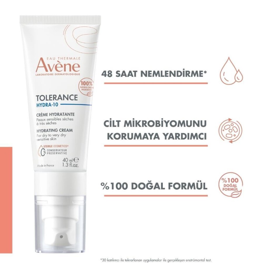 Avene Tolerance Hydra-10 Hydrating Cream Nemlendirici Yüz Kremi 40 ml - 2