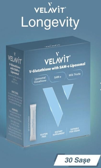 Velavit V-Glutathione with SAM-e Liposomal - 30 Stick - 1