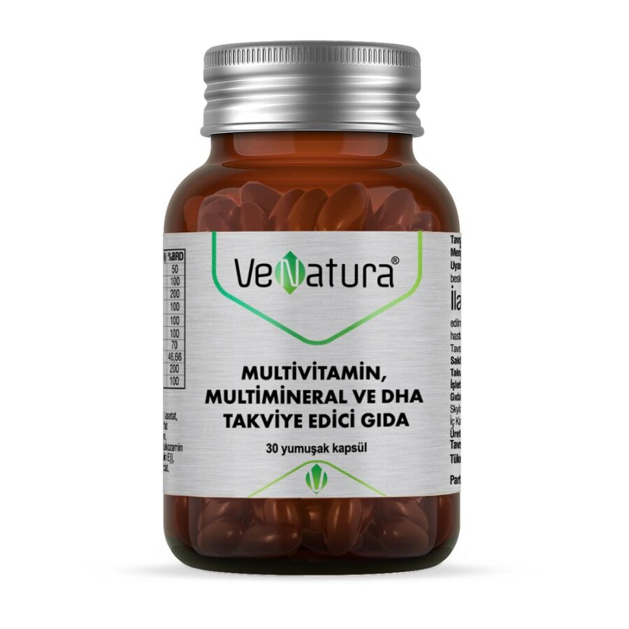 Venatura Multvitamin, MultiMineral Ve Dha Takviye Edici Gıda 30 Kapsül - 1