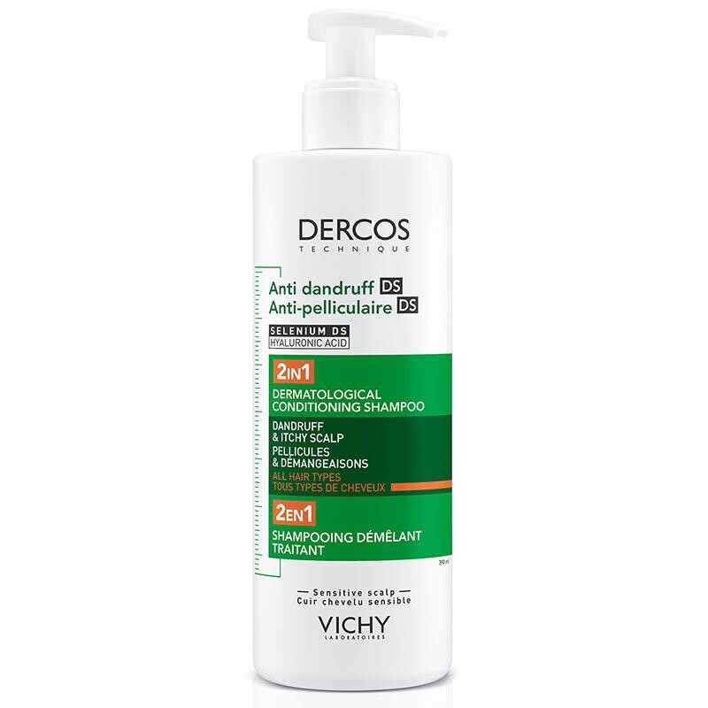 Vichy Dercos 2’si 1 Arada Kepek Karşıtı ve Nemlendirici Şampuan 390 ml - 1