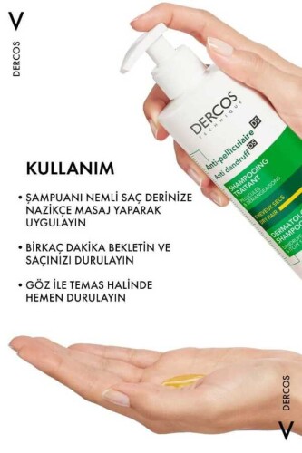 Vichy Dercos Anti Dandruff Kepek Karşıtı Şampuan 390 ml - Kuru Saçlar - 4