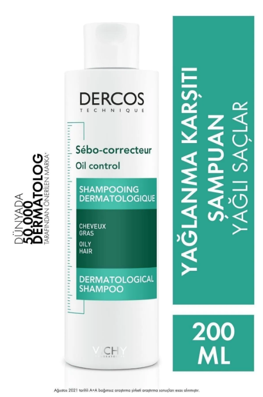 Vichy Dercos Oil Control Yağlanma Karşıtı Bakım Şampuanı 200ml - 2