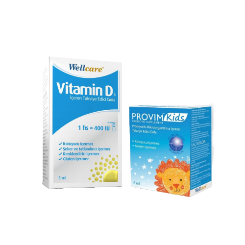 Wellcare Vitamin D3 400 IU+ Provim Kids 8 ml - 1