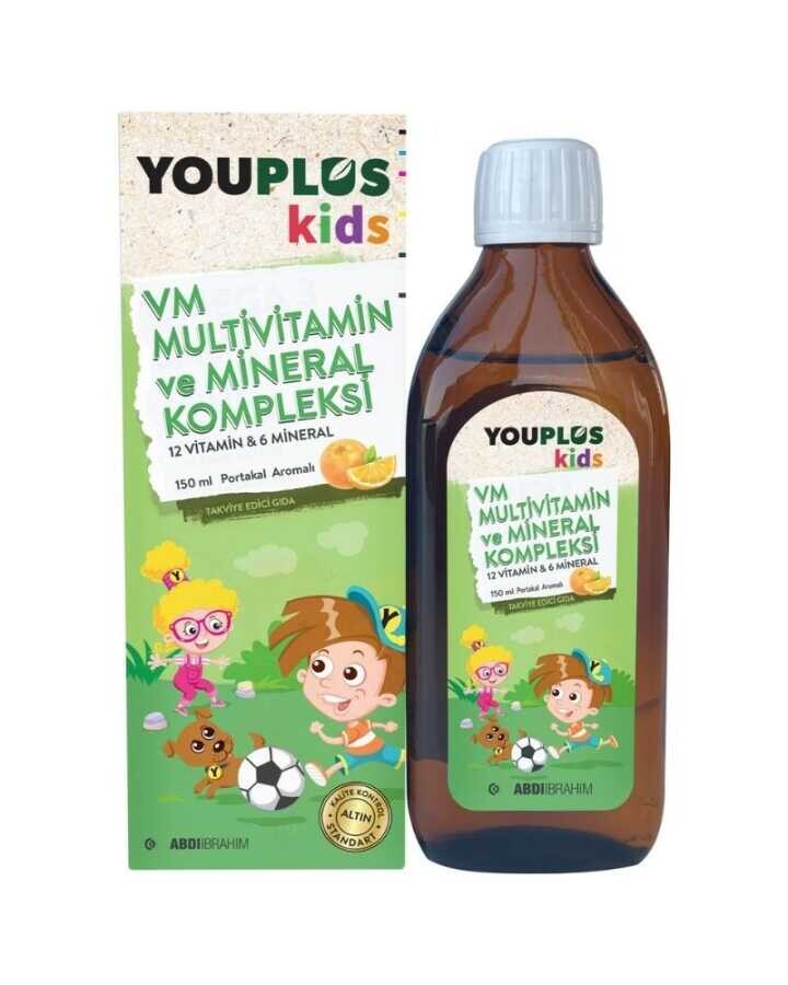 Youplus Kids VM Multivitamin ve Mineral Kompleksi 150 ML - 1